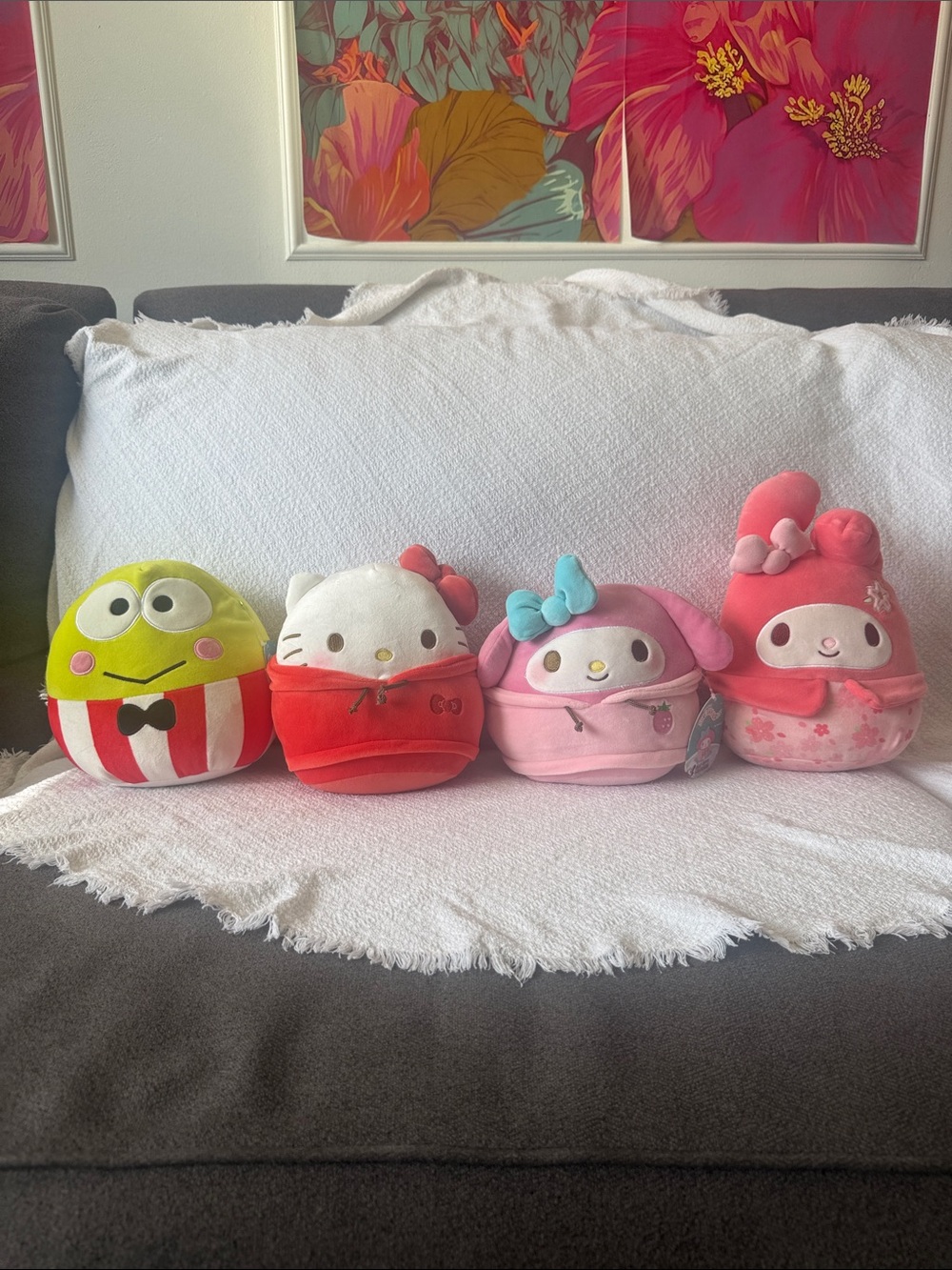 Sanrio Squishmallows Bundle - Keroppi, Hello Kitty, Melody Pink, Melody Pink
